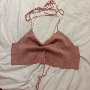 Pink Glittery Halter Top